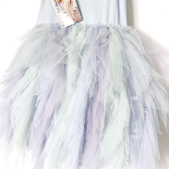 NWT Light Blue Ooh La La Couture Beaded Dress Size 10 - Picture 5 of 6